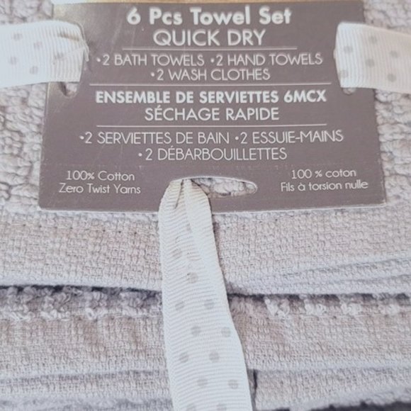 Towel 6 piece set cotton - Picture 1 of 3